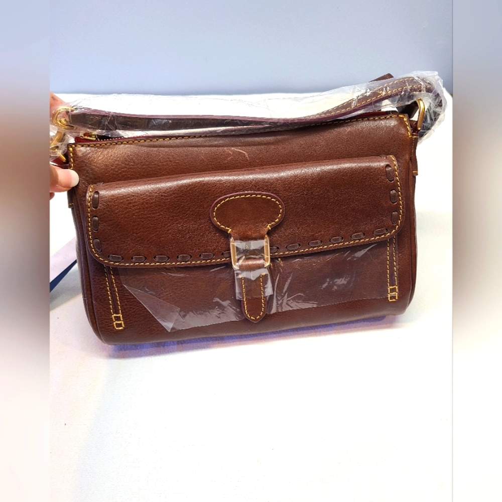 Dooney & Bourke Authentic Medium Pocket Clutch, RARE Chestnut Color, NWT